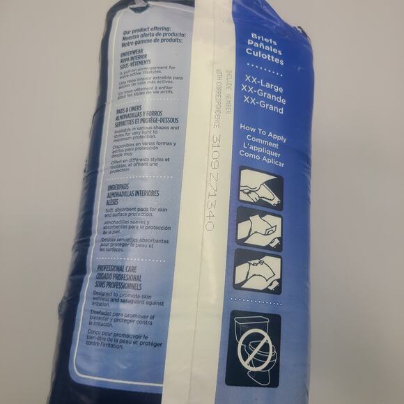 Attends Bariatric Incontinence Briefs Underwear Diapers Heavy, Severe 2XL 12 CT. - Picture 3 of 7